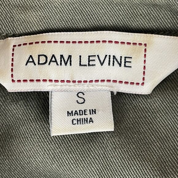 Adam Levine Button-Up Shirt Jacket Long Sleeve Womens S Solid Green Pockets Army - Picture 5 of 14